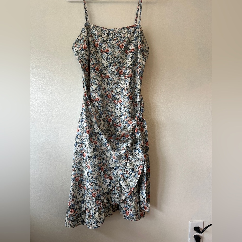 Wrap Front Floral Dress